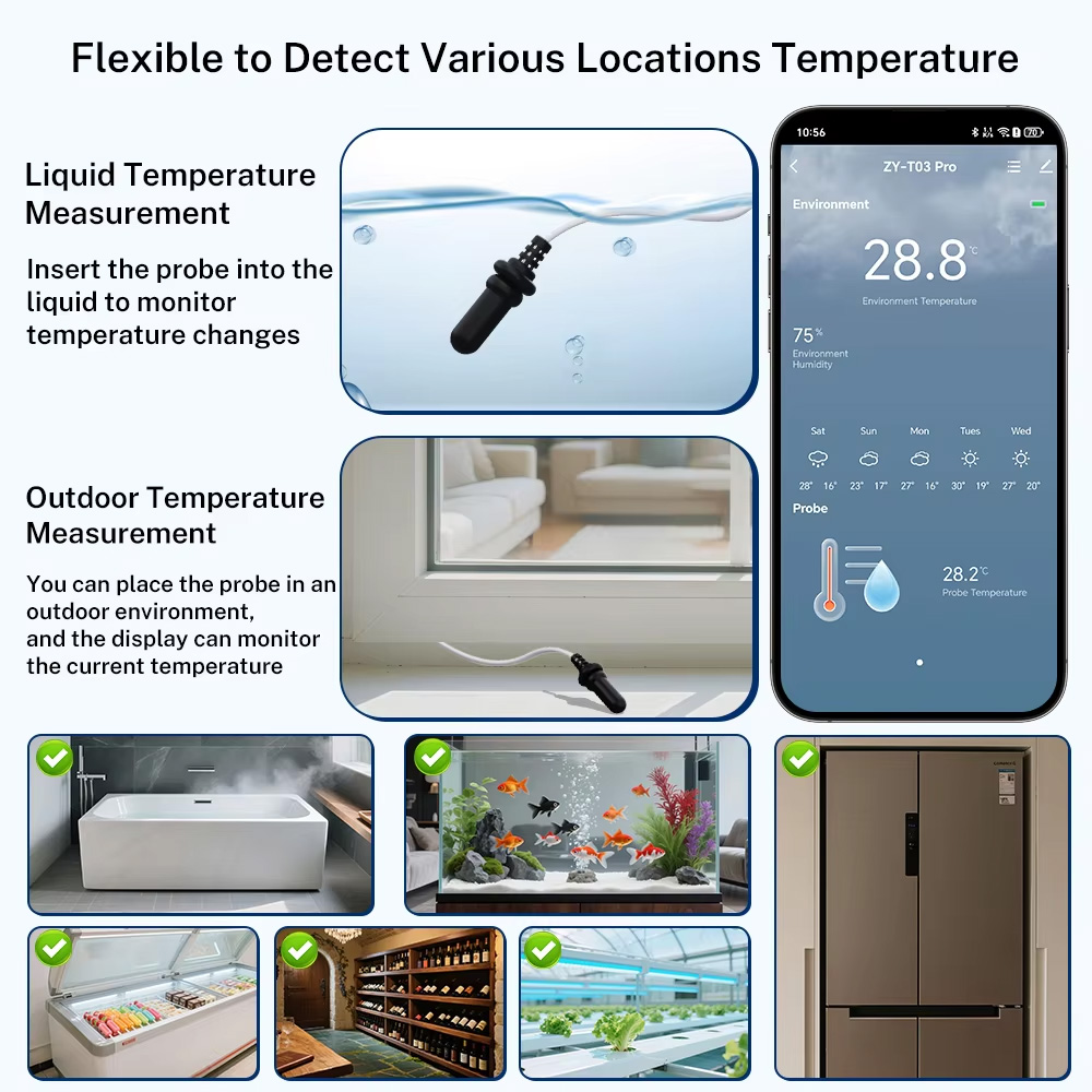 외부 방수 프로브 온도 습도 센서 Tuya WiFi L - Wifi Thermostat 리뷰 및 가격