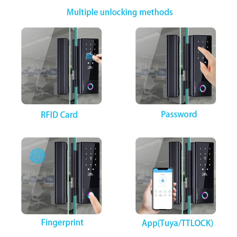 Ttlock Ble 유리문 잠금장치 스마트 유리 데드볼 - Smart Door Lock Wifi 리뷰 및 가격