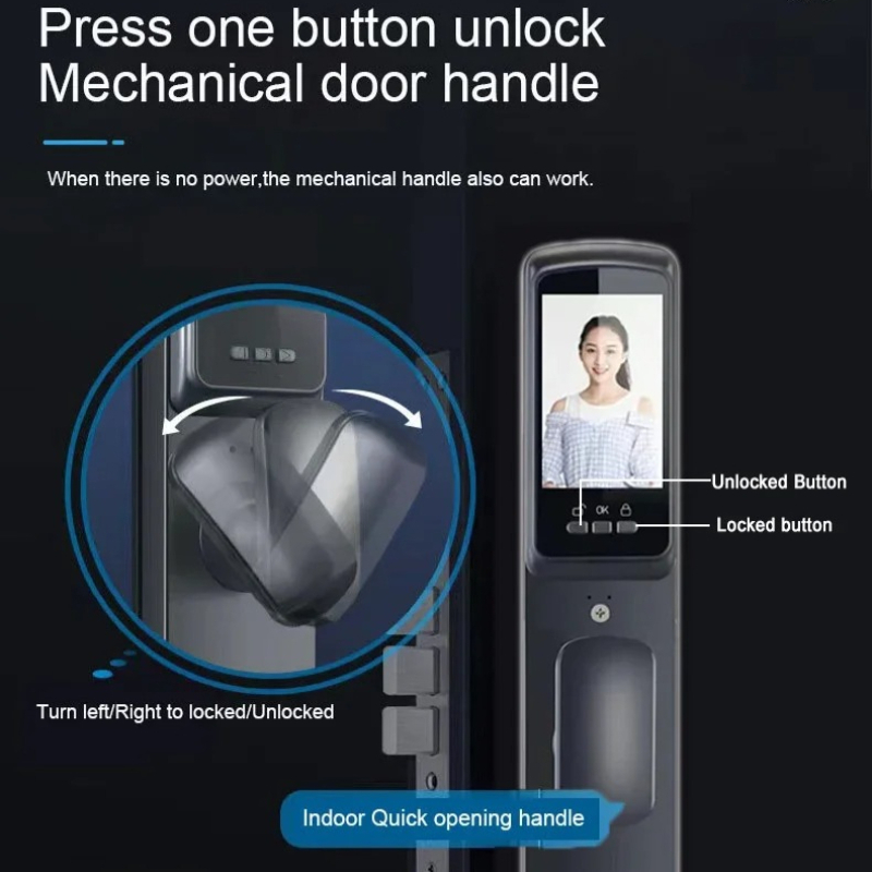 3D 얼굴 인식 스마트 비밀번호 도어락 비디오 인터콤  - Smart Door Lock Wifi 리뷰 및 가격