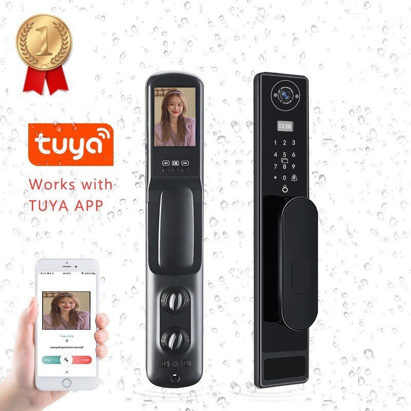 자동 TUYA 와이파이 캣아이 캡처 지문 잠금 장치,  - Smart Door Lock Wifi 리뷰 및 가격