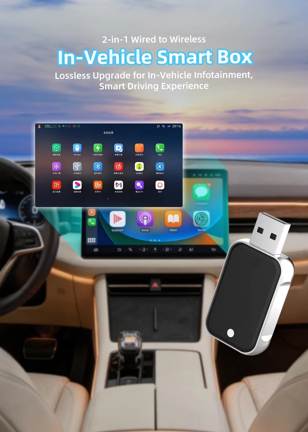HGB0E 2-in-1 자동차 스마트 박스 무선 Car - Wifi Smart Plug 리뷰 및 가격