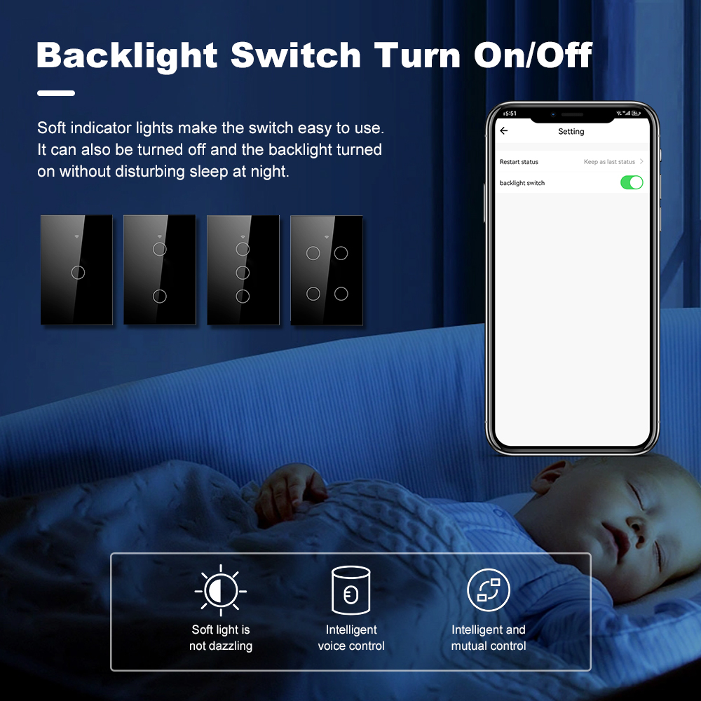 스마트 라이프 와이파이+블루투스 터치 라이트 벽 스위치 - Smart Light Switch Wifi 리뷰 및 가격